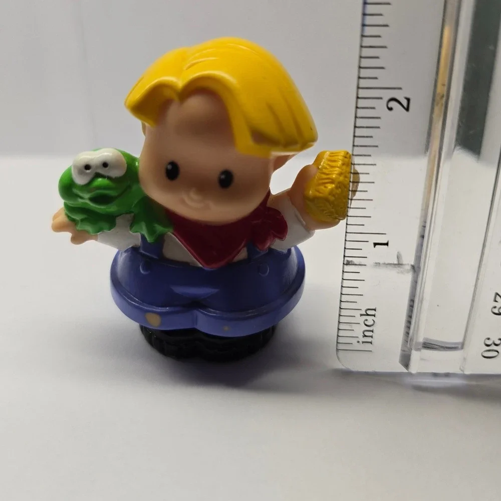 Fisher-Price Little People Eddie Figure 2005 Frog Sponge Boy Blue Yellow Vintage